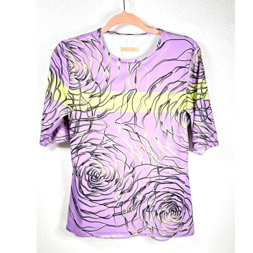 Terry Bicycles Soleil Short Sleeve Jersey Lavender "Flow" Floral Pattern Medium